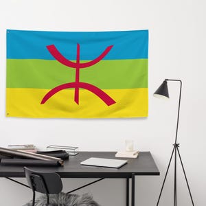 Bandiera Amazigh People 3x5 Ft (90x150 Cm) - Bandiera Etnica In Poliestere Resistente Per Esterno, Giardino E Decorazione Festa - 3