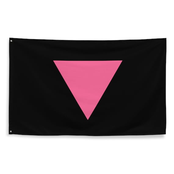 Pink shop triangle flag