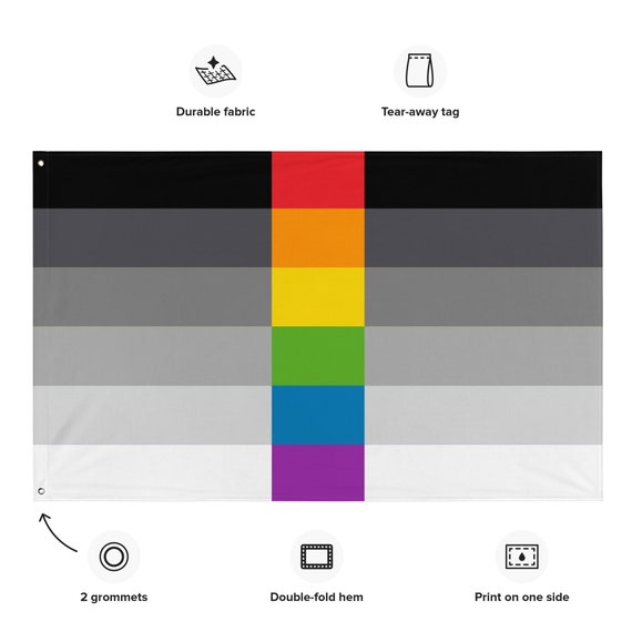 Bandiera Orgoglio LGBT Arcobaleno 150x90 Cm – Impermeabile Con Scritta "Everyone Is Welcome Here" - 5