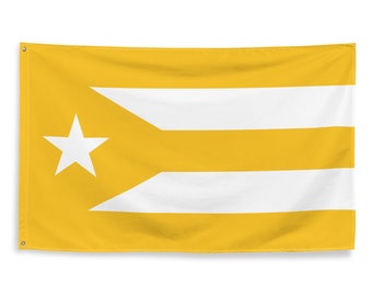 Puerto Rico Boricua Victory Flag 3x5 Gold