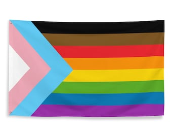 Progressive Pride Flag 3x5 | Trans and POC Inclusive Pride Flag Banner