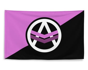 Queer Anarchist Chevron Pride Flag 3x5