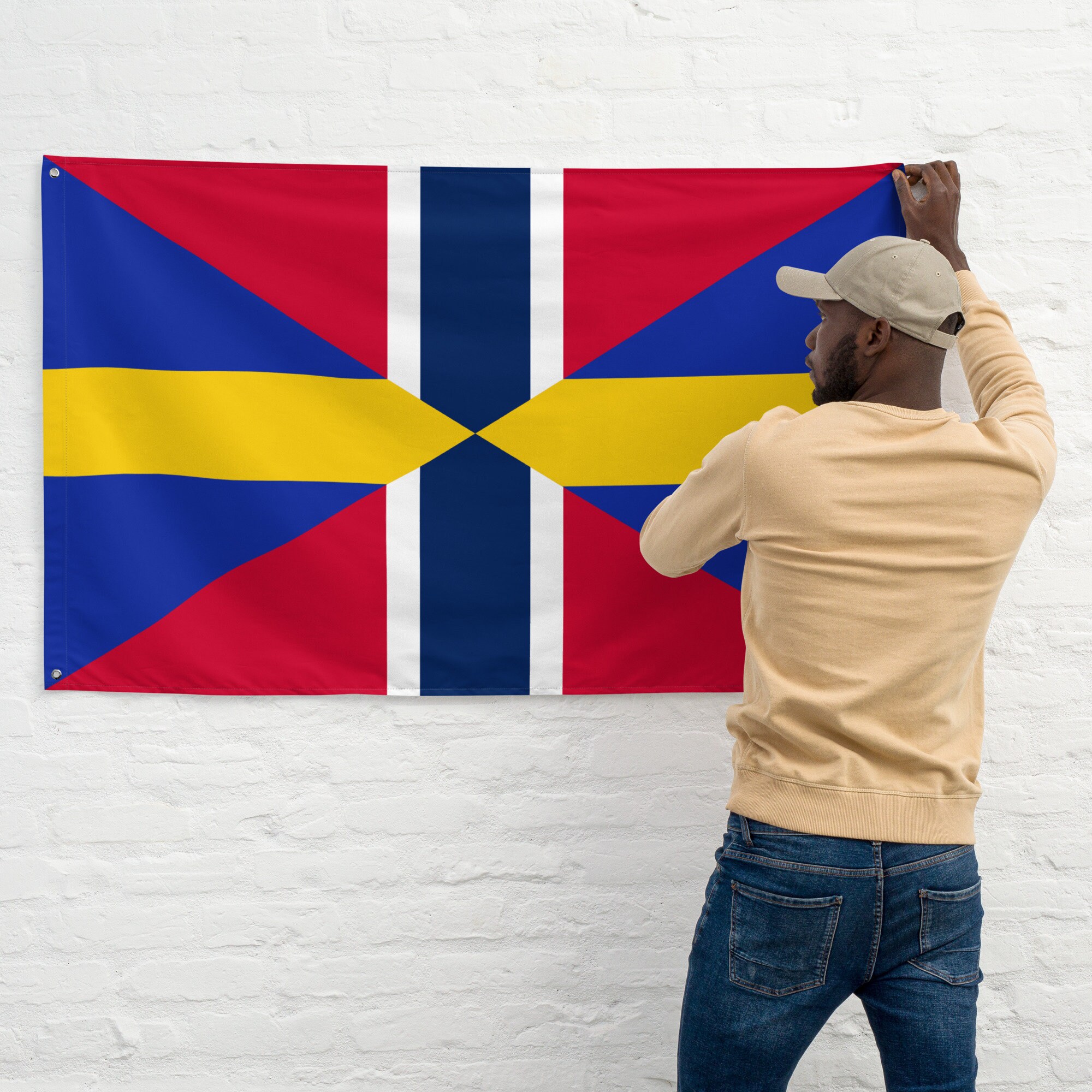 スウェーデン・ノルウェー連合旗 3x5 - Etsy 日本