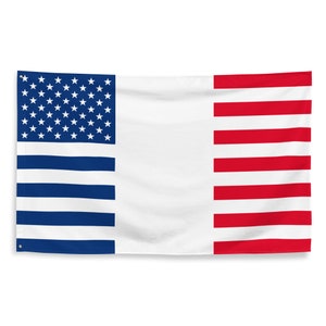 French American Franco Américains Flag 3x5