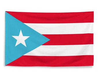 Light Blue Puerto Rico Flag 3x5 | Azul Claro El Grito De Lares La Monoestrellada Independence Boricua Taíno Revolutionary Banner