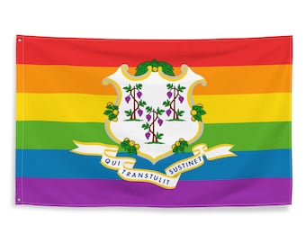 LGBT Connecticut Pride Flag 3x5