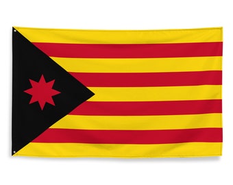 Anarchist Estelada Catalonia Flag 3x5