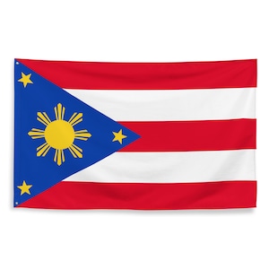 Filipino Puerto Rican Boricua Philippines Flag 3x5