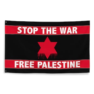 Free Palestine Israel Apartheid Stop the War Flag 3x5