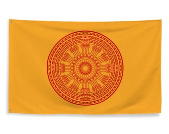 Dharmachakra Buddhist Flag 3x5