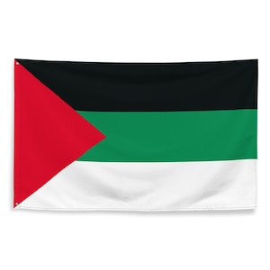 Bandera panárabe del Hiyaz de la Revuelta Árabe (3x5) / Bandera de la Liberación de Palestina del Baaz Árabe