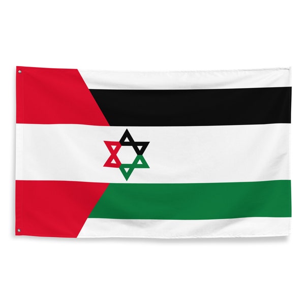 Israel - Palestine Binational Unity Peace Flag 3x5