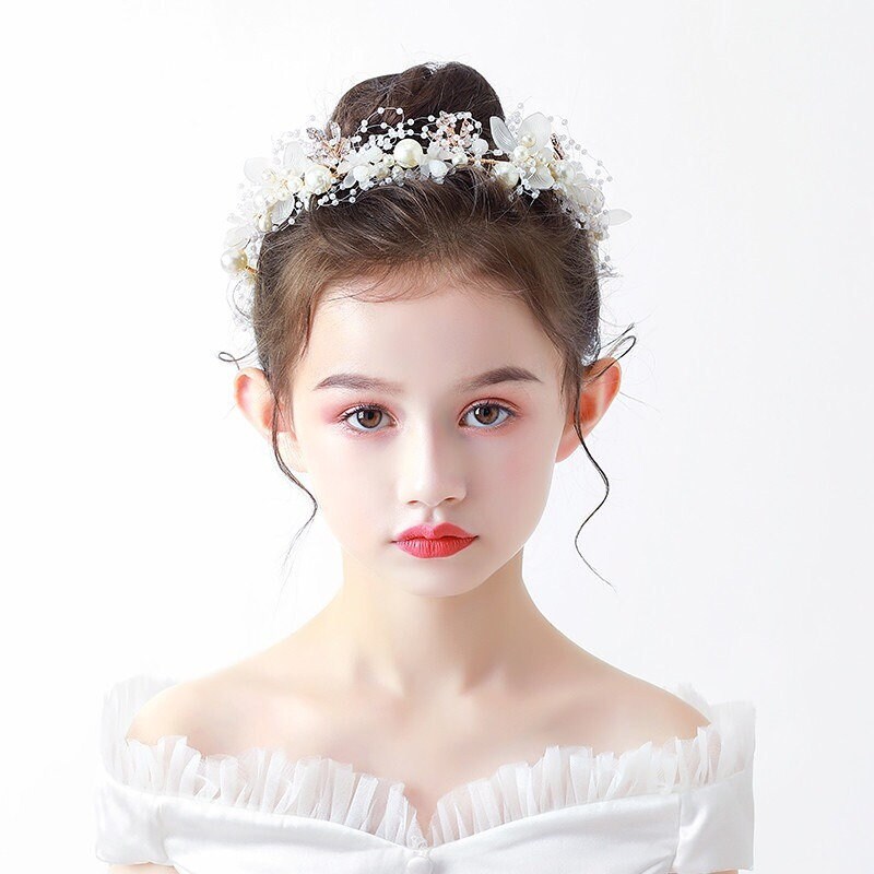 Wedding Hair Accessory for Baby Girl Fashionable Baroque Etsy