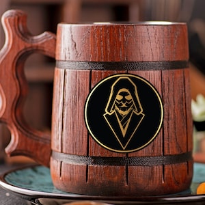 Obi Wan Kenobi Mug Star Wars Gift For Men Personalized Gift For Him Fathers Day Gift Wooden Beer Mug Husband Gift Wooden Stein Beer Tankard