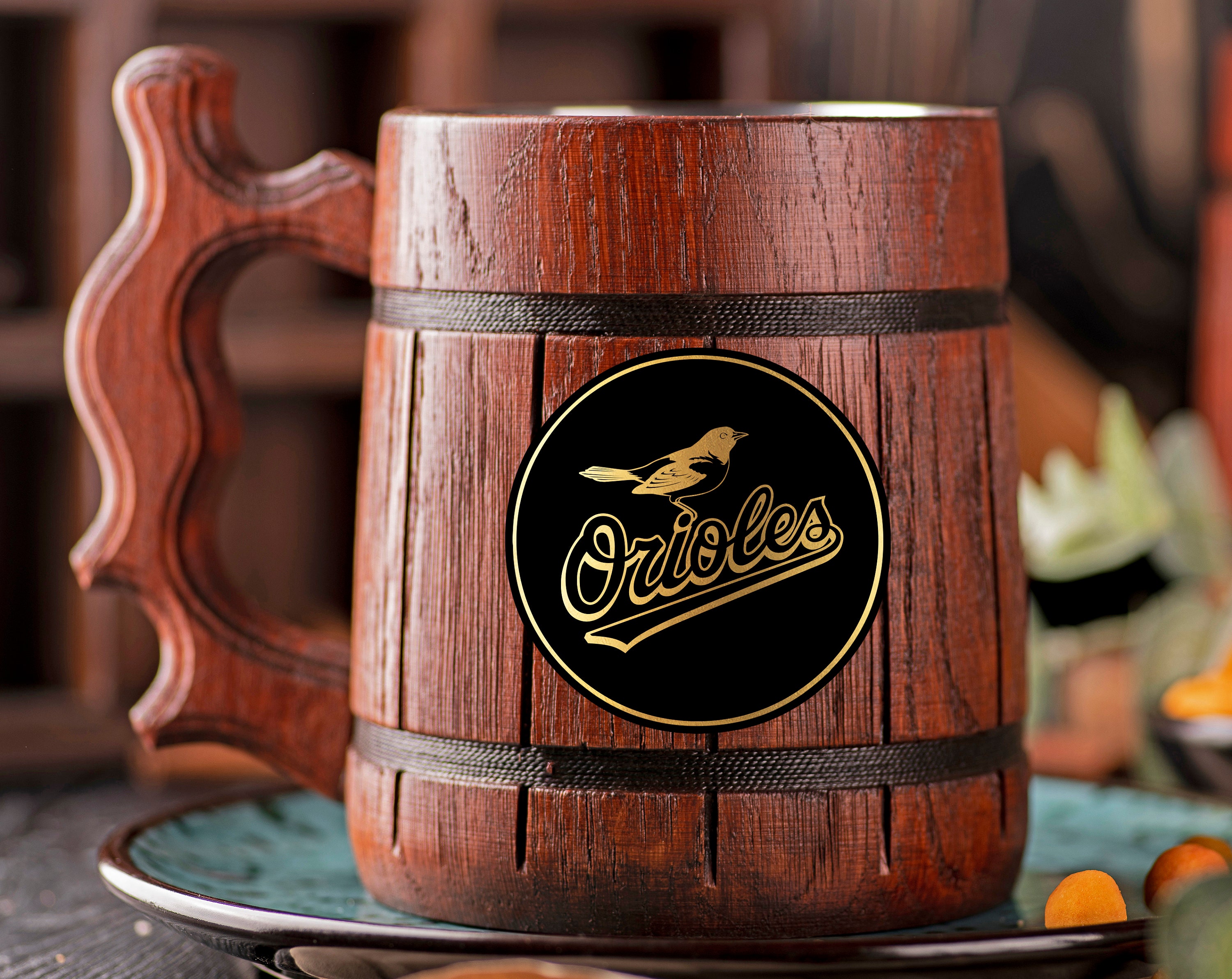 Baltimore Orioles Beer Mug Personalized Gift For Him Fathers Etsy