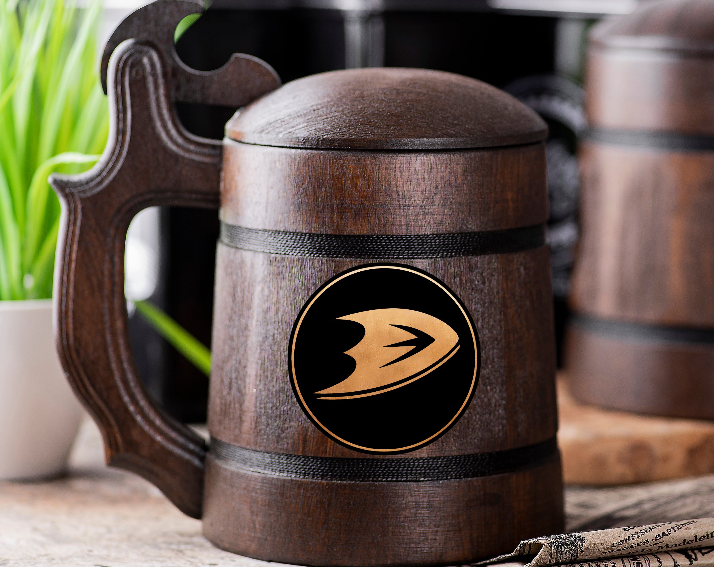 Anaheim Ducks Beer Mug With Lid Personalized Gift For Him Etsy