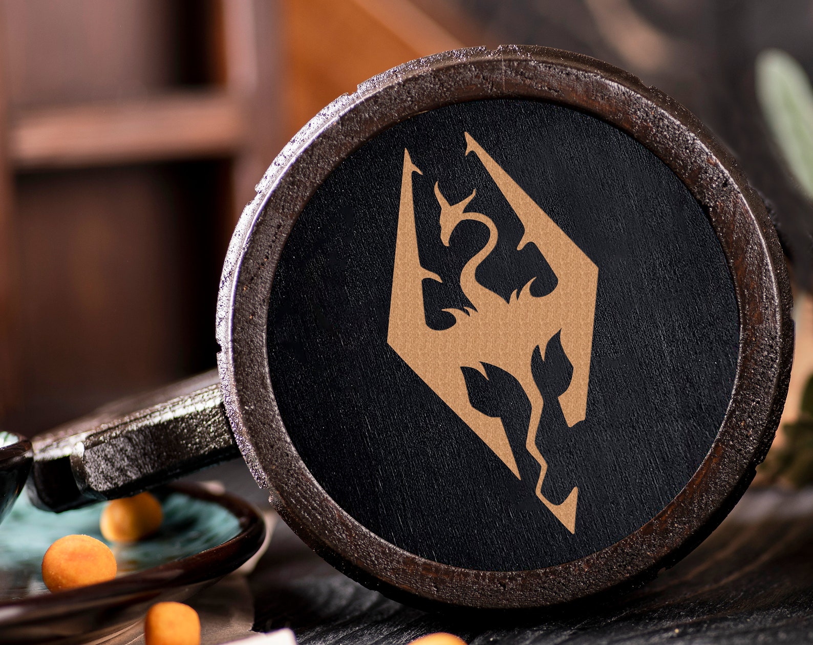 Skyrim Mug Personalized Gift For Him Best Friend Gift Wooden | Etsy