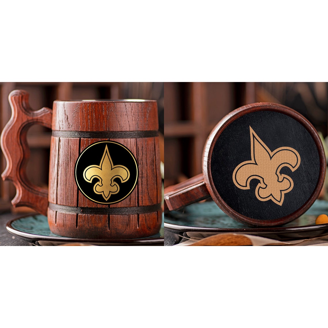 New Orleans Saints Beer Mug Personalized Gift For Him Etsy