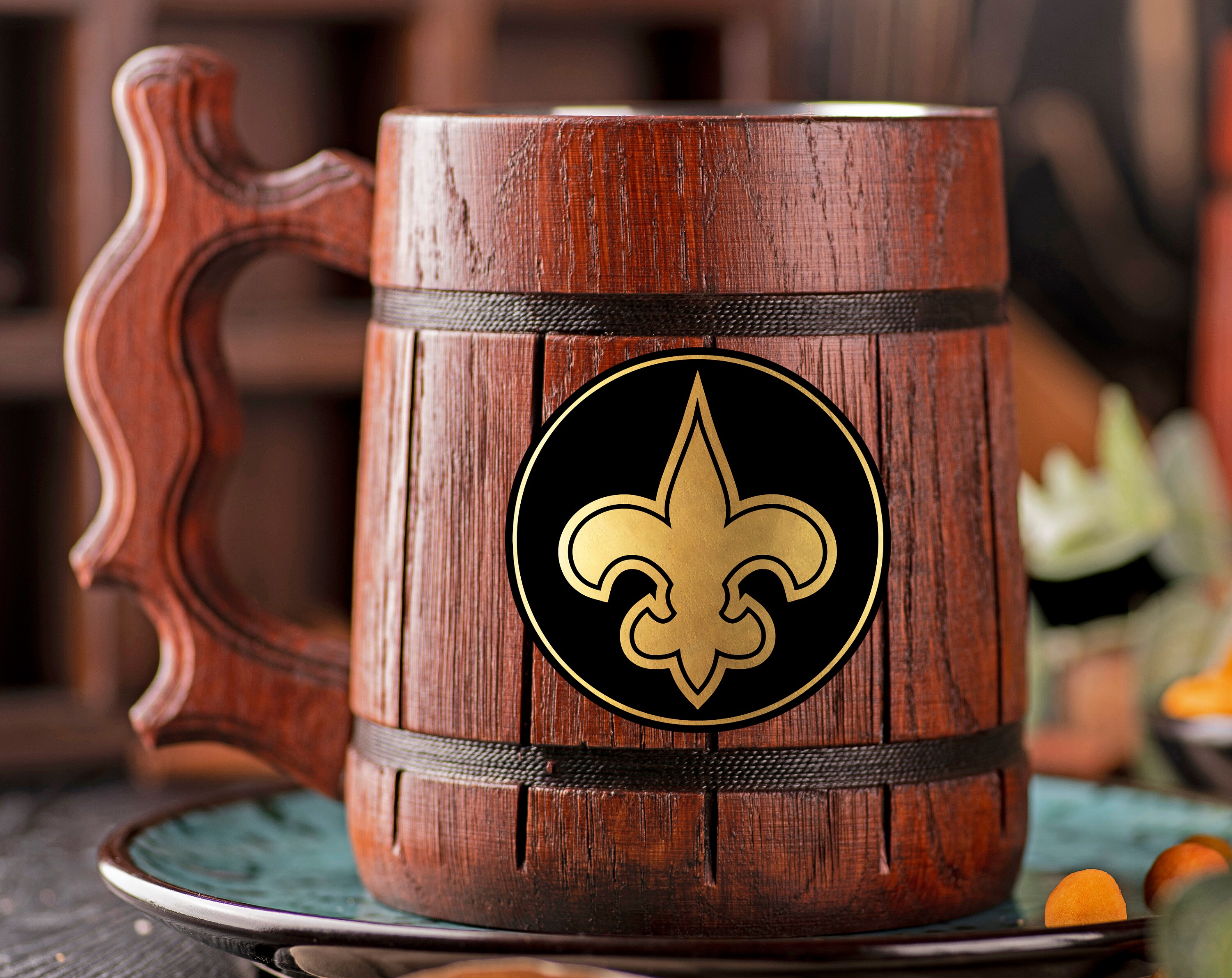 New Orleans Saints Beer Mug Personalized Gift for Him Etsy