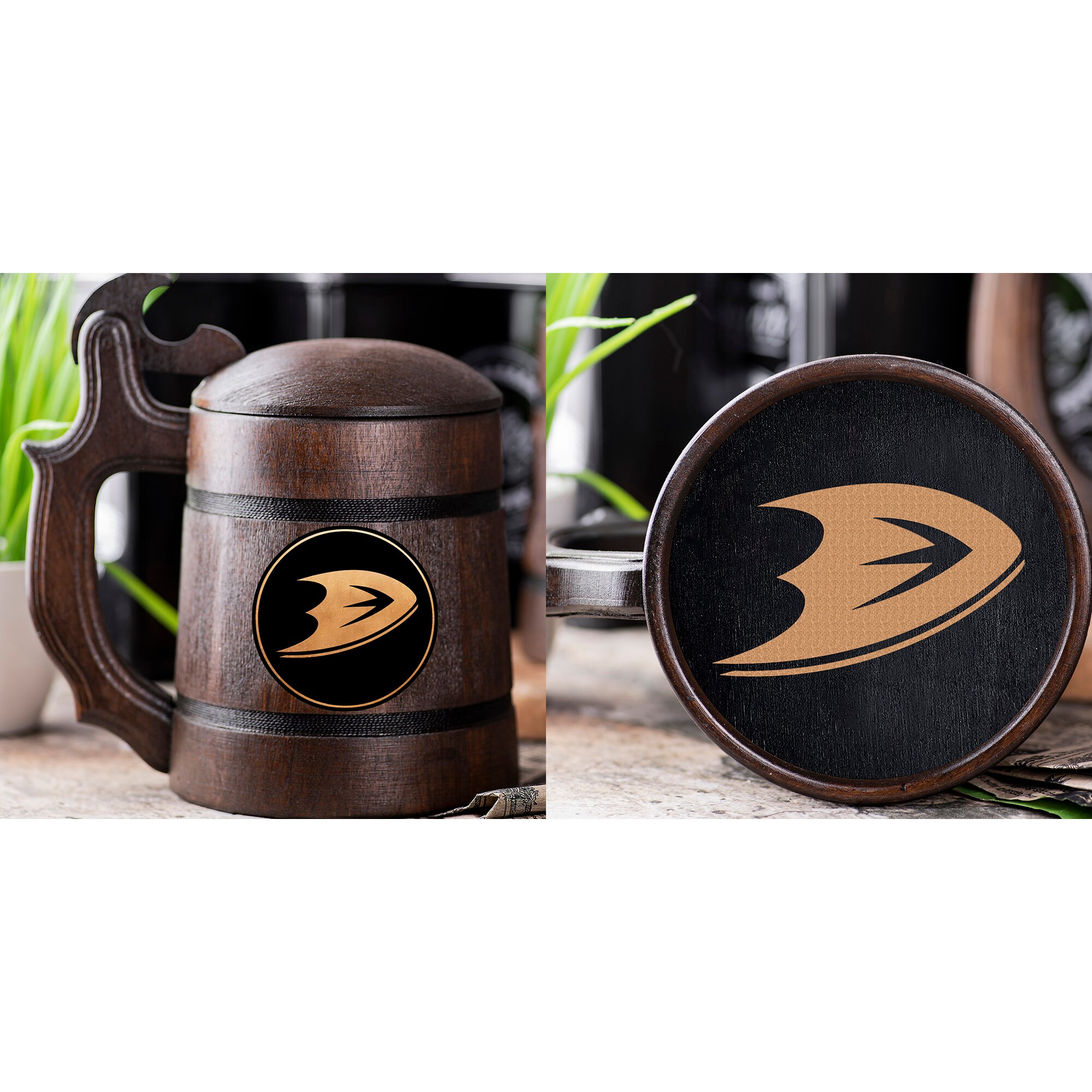 Anaheim Ducks Beer Mug With Lid Personalized Gift For Him Etsy