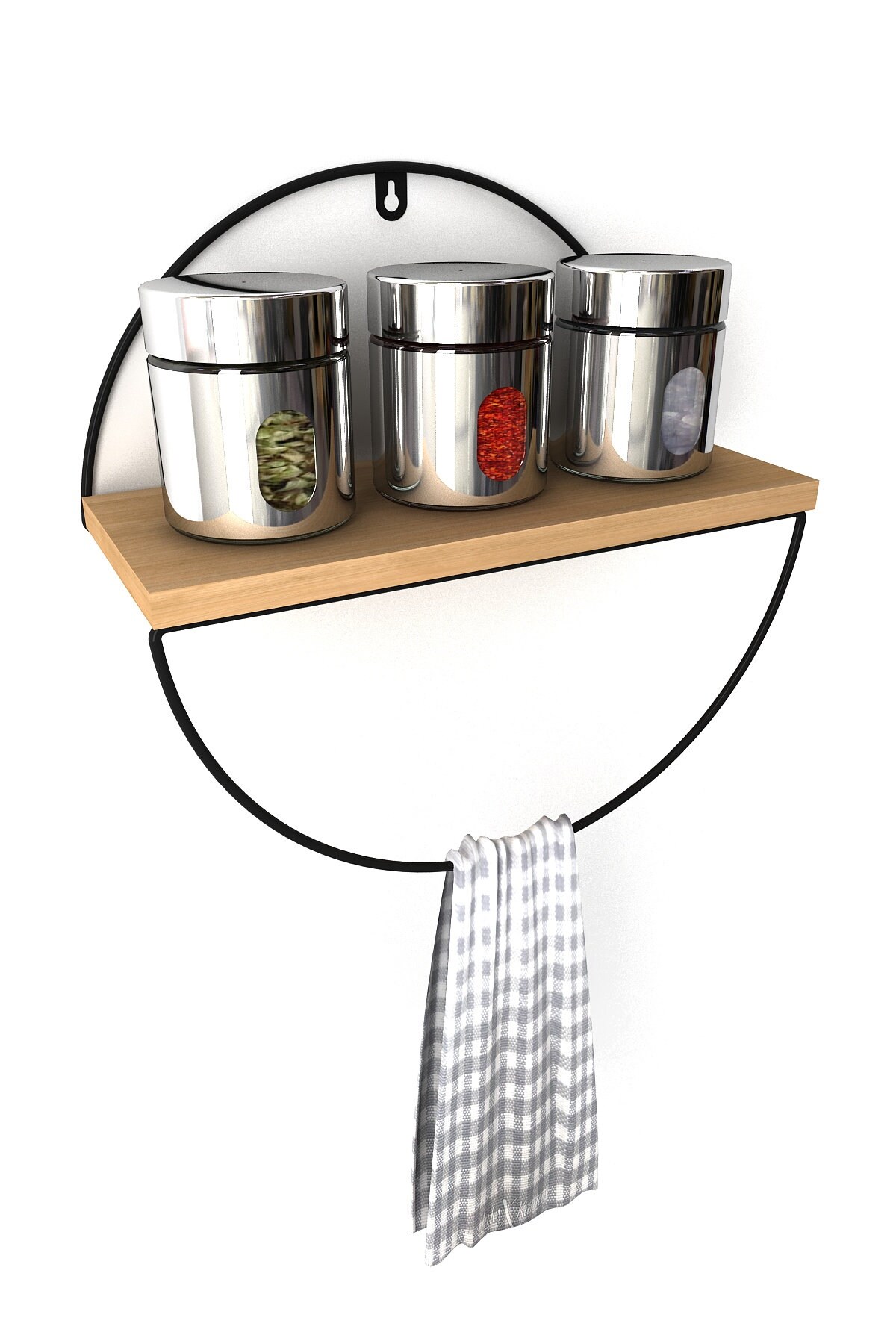 Kitchen Bathroom Organizer Floating Shelf With Towel Rack Etsy