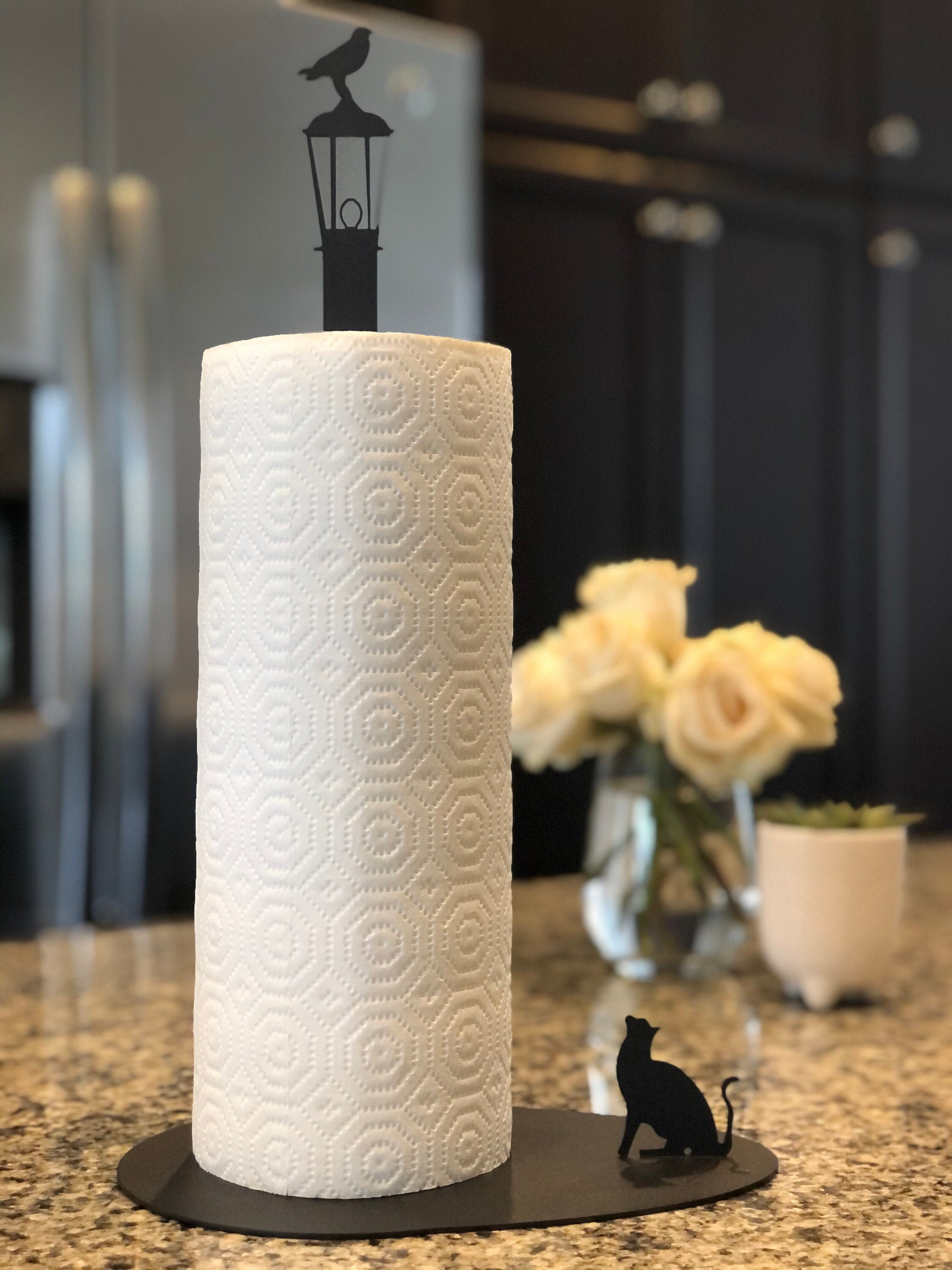 Hooks & Fixtures Home & Living Cat Silhouette Towel Rack Storage