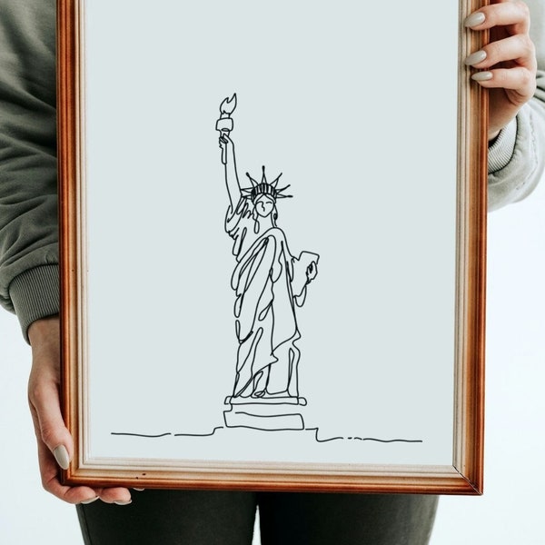 Statue of Liberty Line art | SVG, Minimal art, Digital art