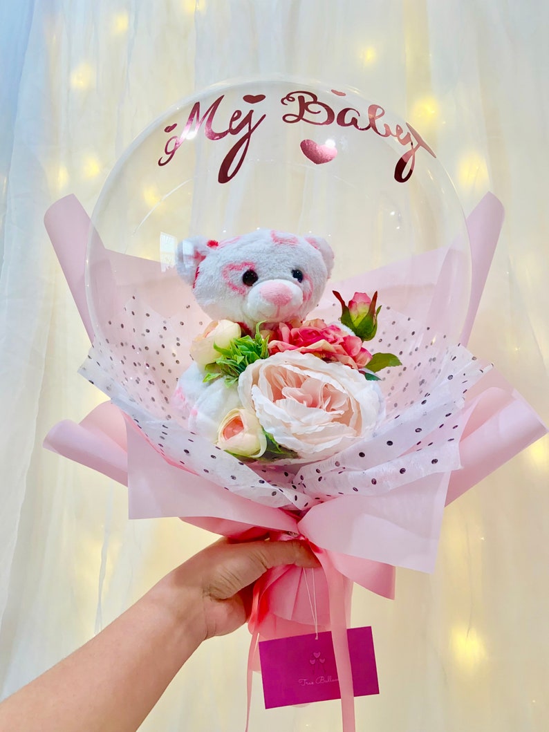 Teddy Bear Balloon Bouquet Balloon Flower for Birthday Etsy