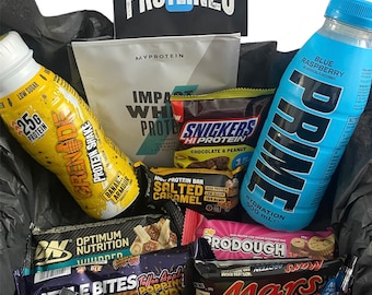Healthy Protein Bars and Snacks gym gift box