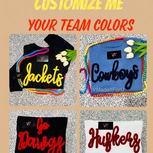 Custom Chenille Embroidered University Sweatshirt: TN Vols, Custom College Team Spirit crewneck