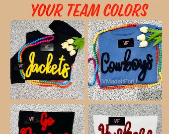 Custom Chenille Embroidered University Sweatshirt: TN Vols, Custom College Team Spirit crewneck