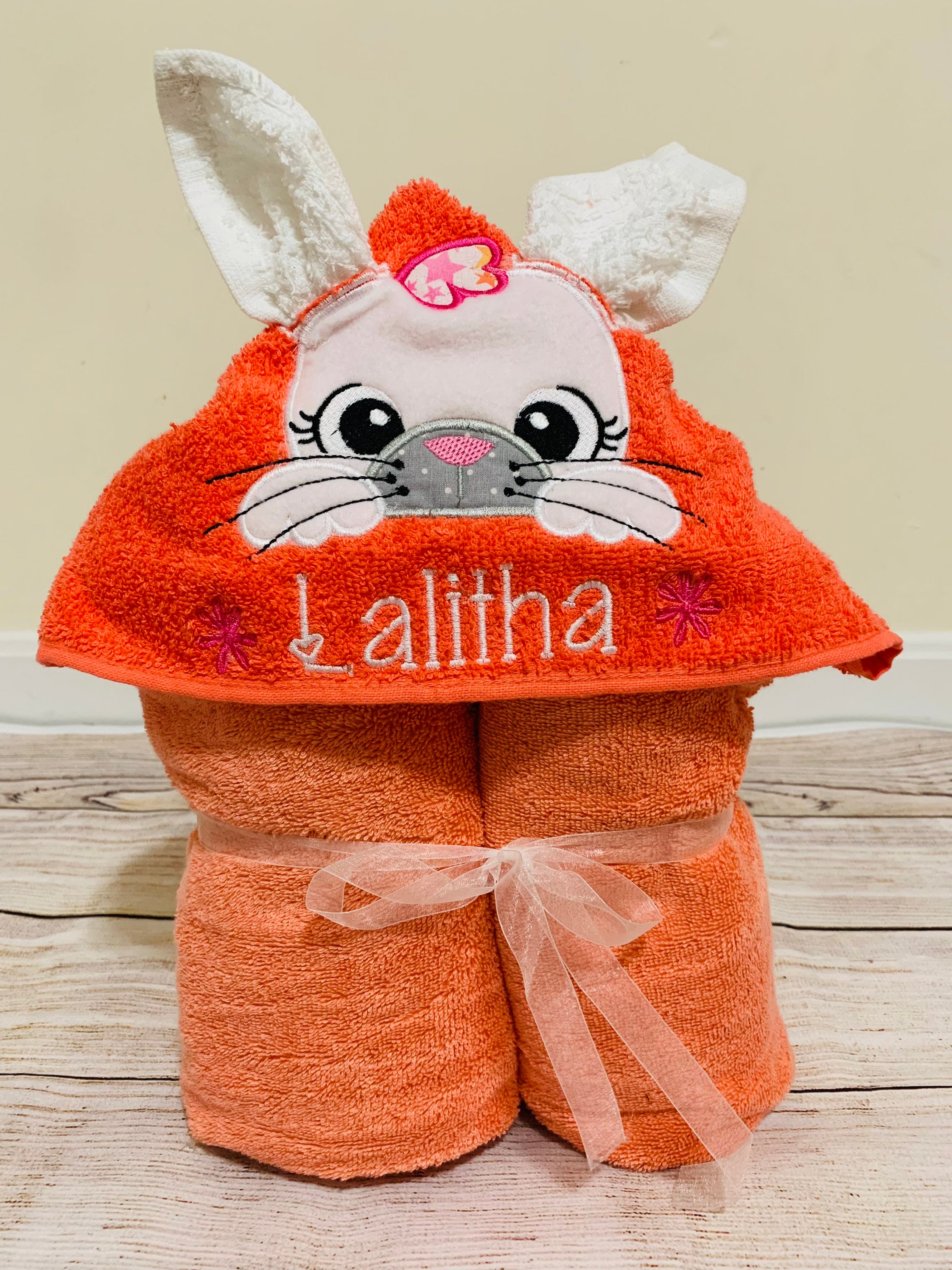 Girl Bunny Hooded Toweleaster Bunny Towelkids Hooded Towelbath Towel