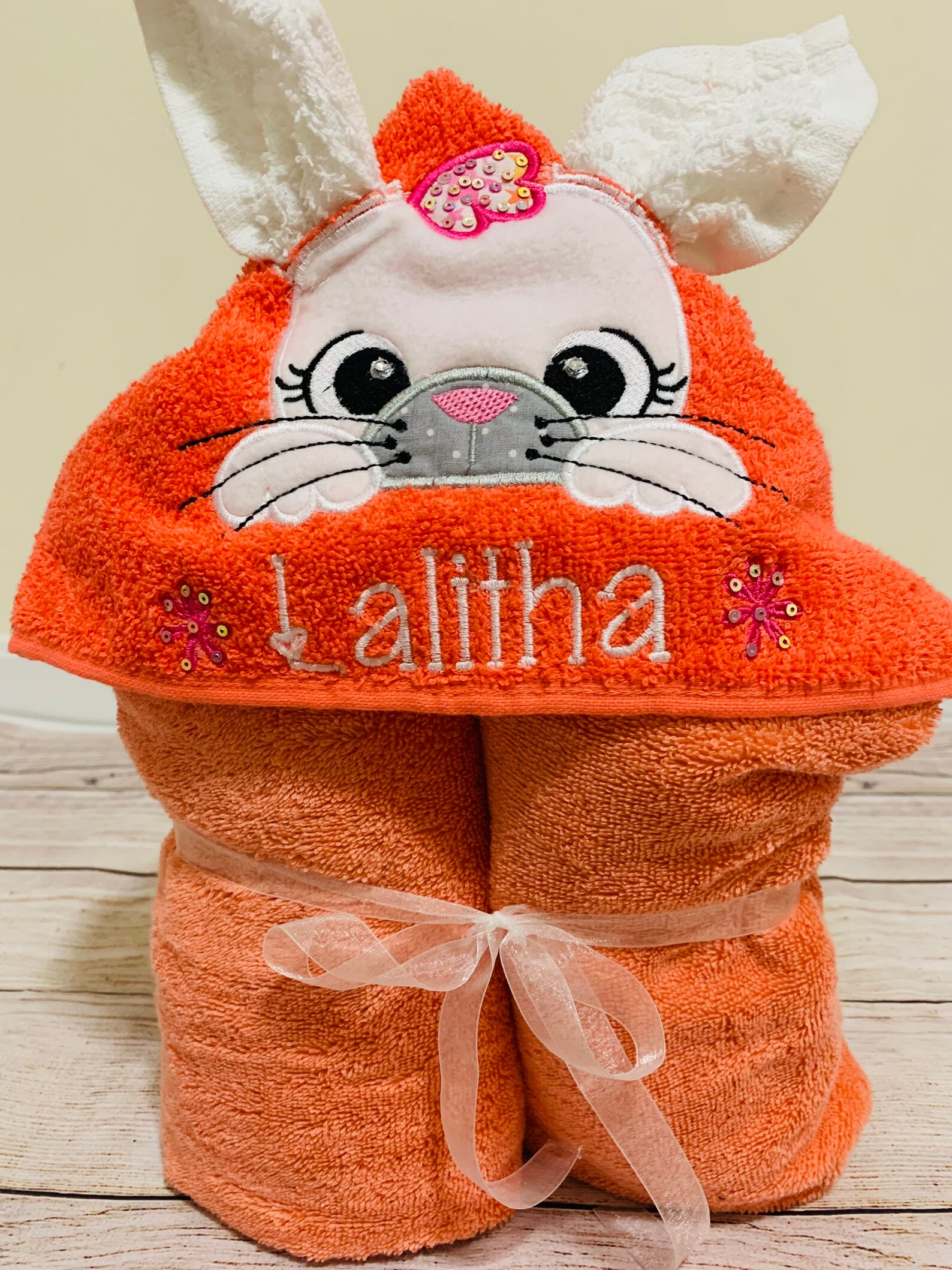 Girl Bunny Hooded Toweleaster Bunny Towelkids Hooded Towelbath Towel