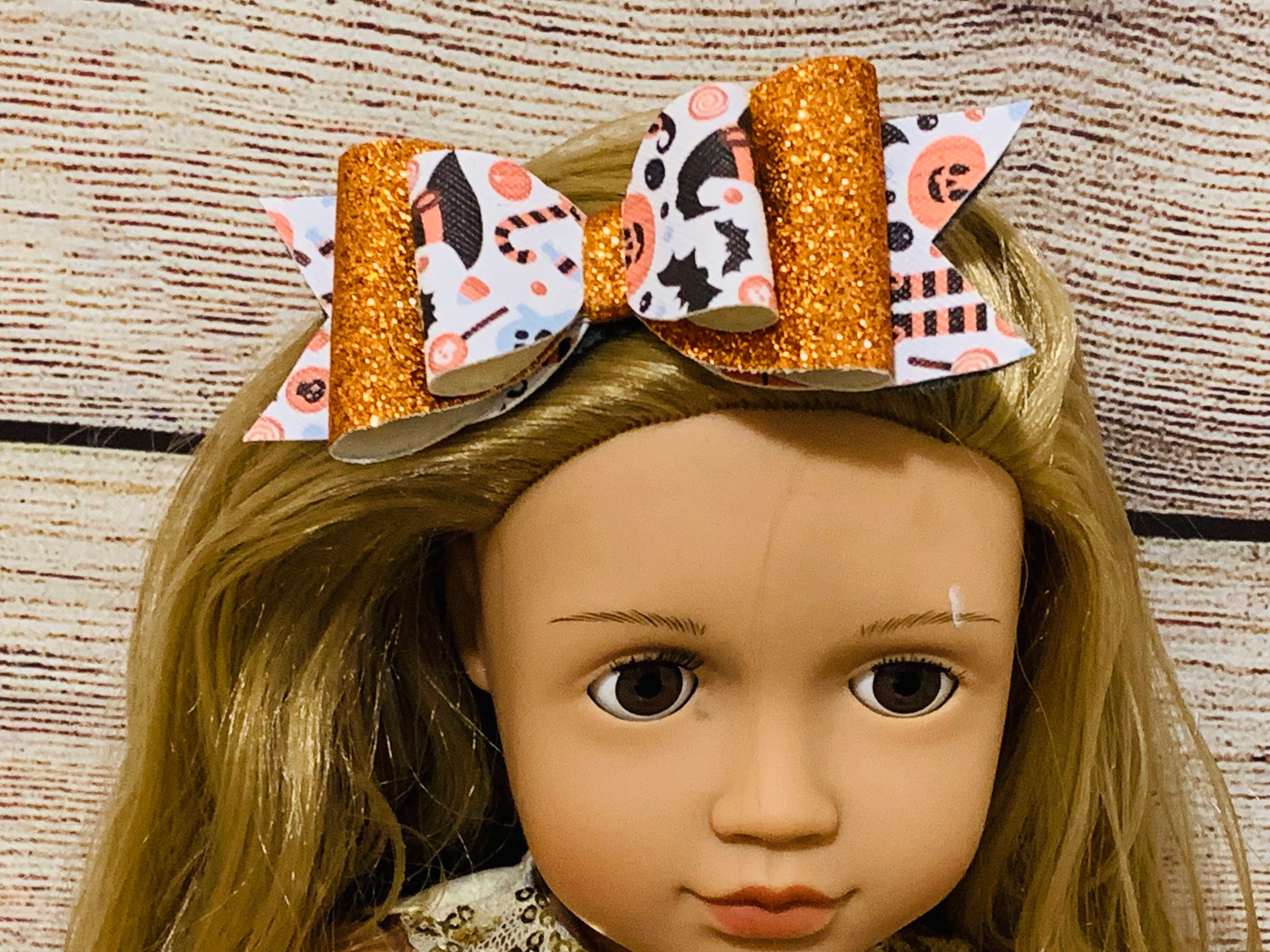 Halloween Girl Hair Bows Pumpkin Hair Bow Clips Trick or Etsy UK