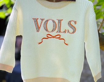 Embroidered TN Vols Kids Sweater: UT Volunteers, Rocky Top
