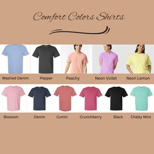 May include: A collection of t-shirts in various colors, including washed denim, pepper, peachy, neon violet, neon lemon, blossom, denim, cumin, crunchberry, black, and chalky mint. The shirts are all short-sleeved and have a crew neck.