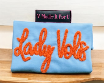 Lady Vols Embroidered Sweatshirt: Chenille Team Spirit Crewneck