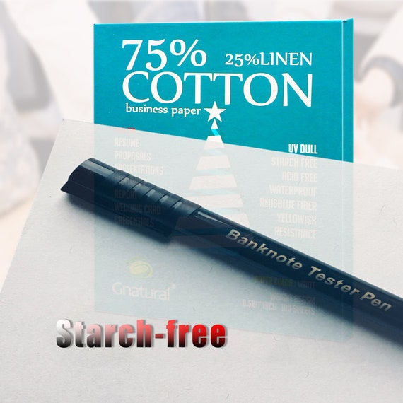 75% Cotton 25% Linen Paper, 85Gsm Inkjet Printing Paper, 8.5X11 White  Color Re