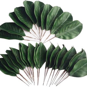 Faux magnolia leaves pack of 24.