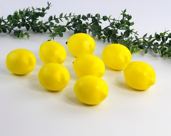 artificial lemon. set of 8