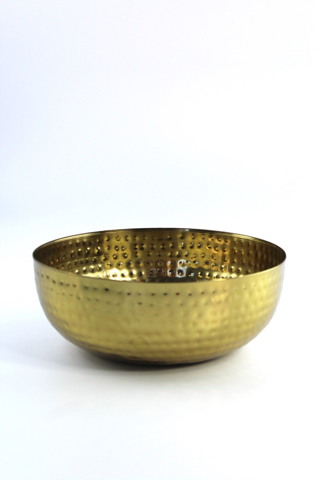 Hammered Gold Metal Bowl. Size 8 1/4'' Diameter X 3 1/4'' High Etsy