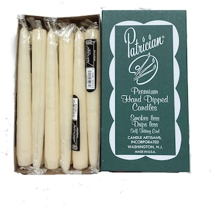 8in hand dipped taper candles - made in USA