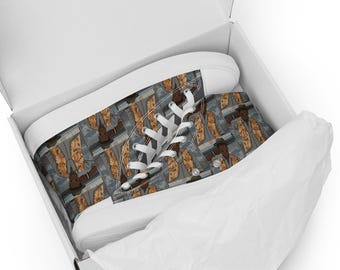 Flip Glasses high top canvas shoes