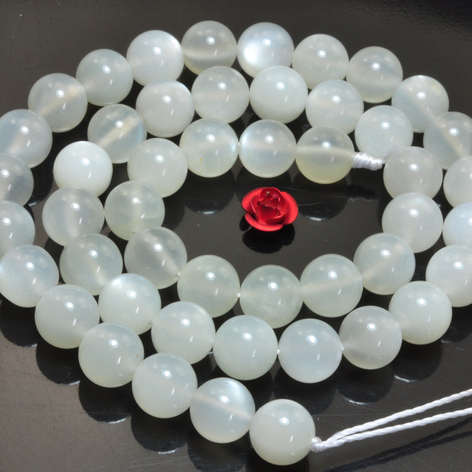 AAAAA Quality White Moonstone Round beads Size 8mm/47 Etsy