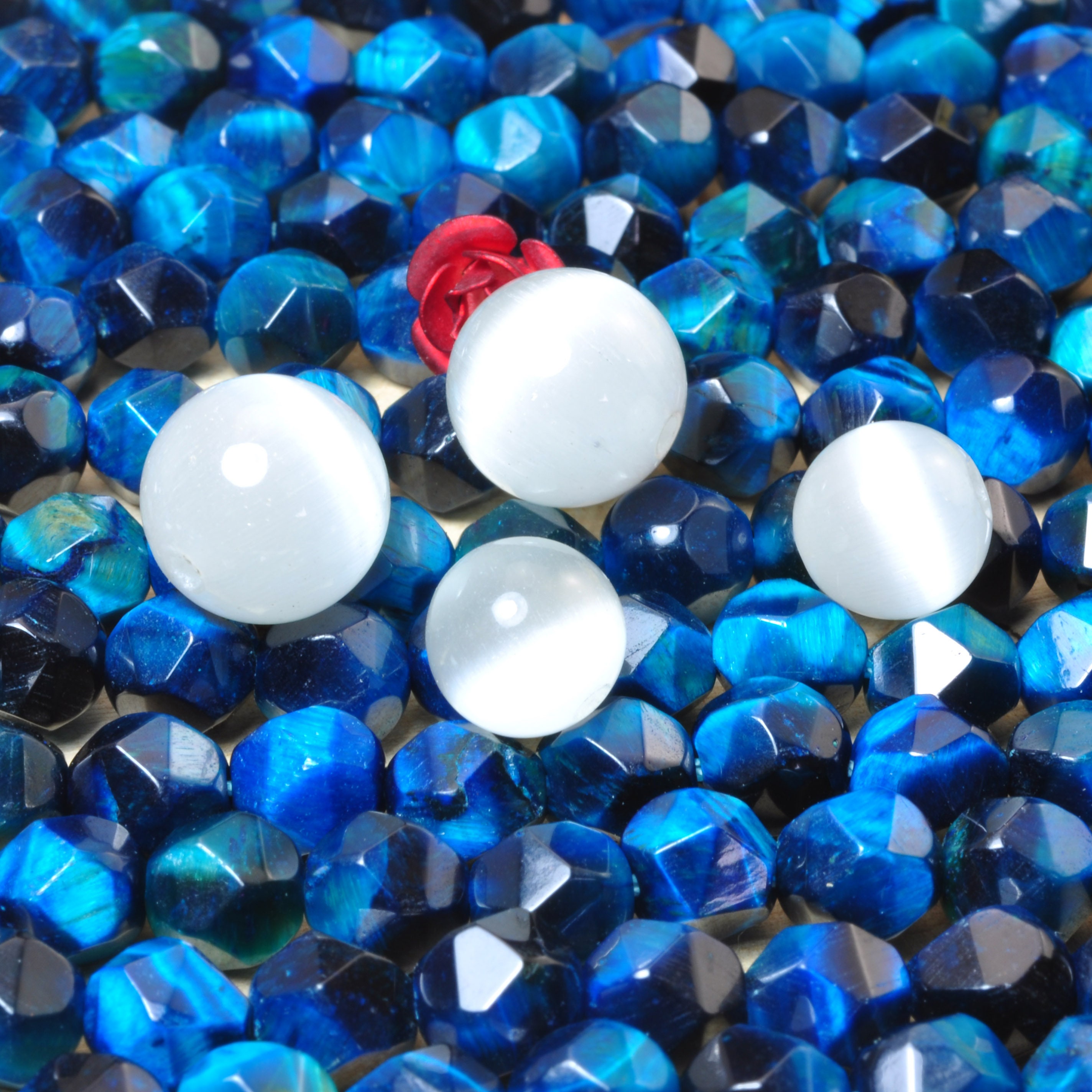 60 piezas white cat's eyes stone cuentas tamaño 8mm 10mm Etsy