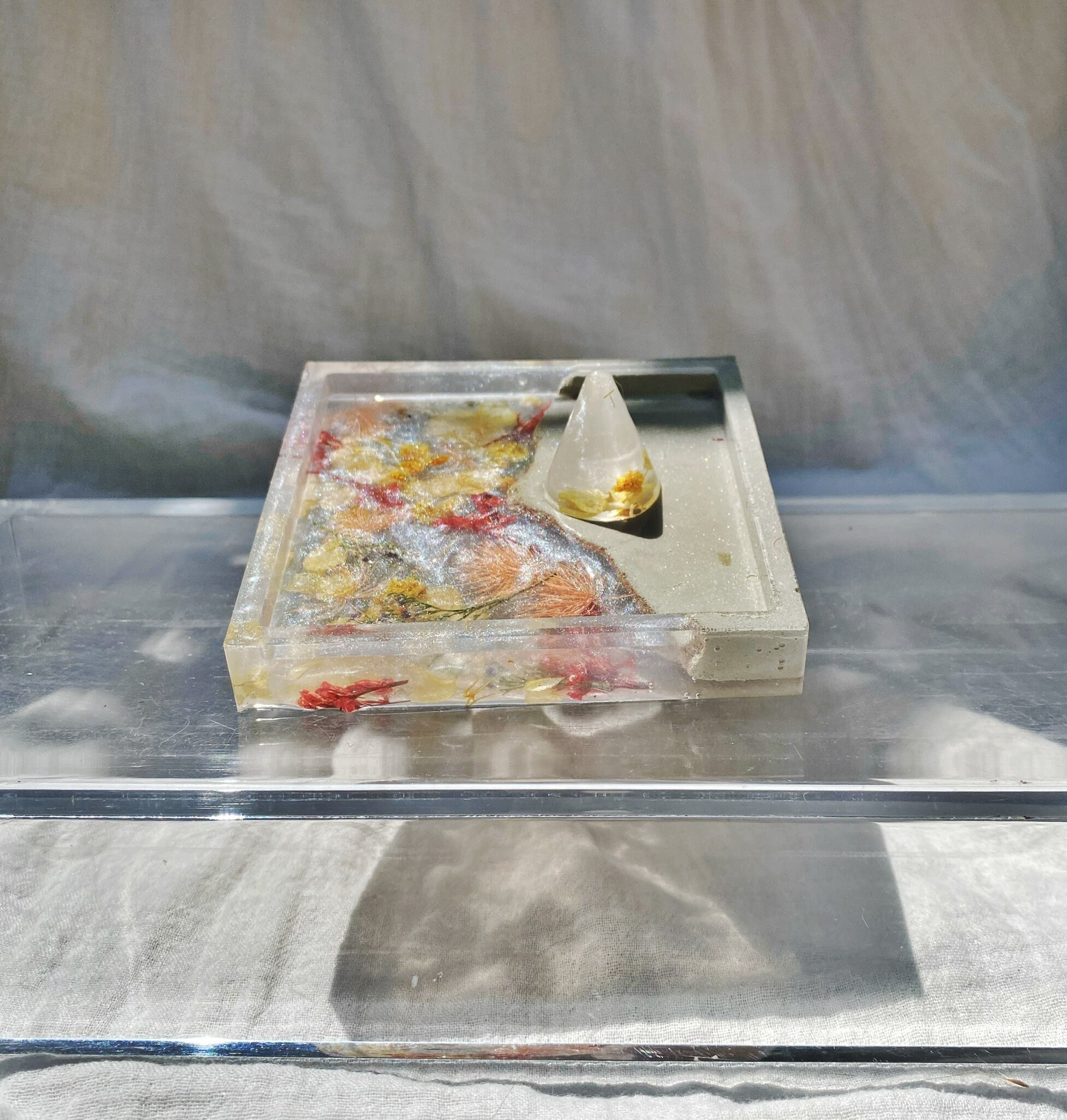 Cement Resin Dried Flower Ring Holder & Jewelry Dish Etsy UK