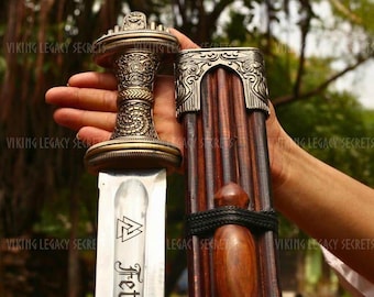 Handmade Viking Fetter Lane Sword: High Carbon Steel Norse Replica
