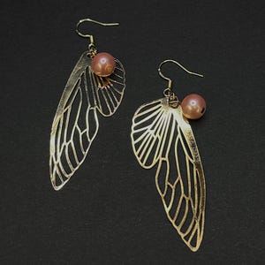 Cicada Wing Dangles (with accent beads)