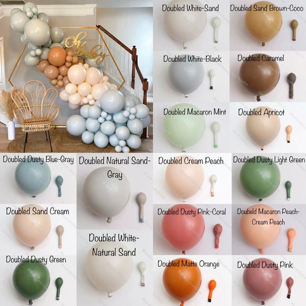 5/10/12/18in Doubled Stuffed Matte Balloons DIY Balloons Garland Arch Kit Baby Shower Birthday Party Wedding Gender Reveal Decor