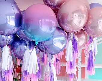 4D Foil Balloon 22Inch Rainbow Metallic Balloon Birthday Party Decor Kid Wedding Baby Shower